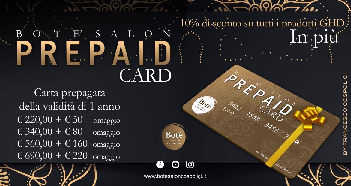 Visualizza la promozione Bote Salon Prepaid Card